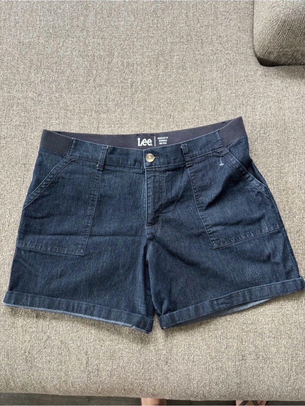 Lee Navy Denim Casual Pocket Shorts